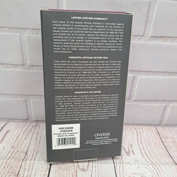 ONEIDA Jordan Frosted Teaspoons Stainless Oval Spoon Glossy Flatware - Picture 3 of 4